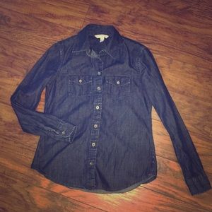 Banana Republic Dark Chambray/Denim top
